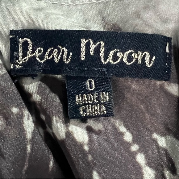 Dear Moon Cowl Neck Tie Dye Print Lined Juniors Mini Dress Sz 0 Stretchy Lined - Picture 10 of 12